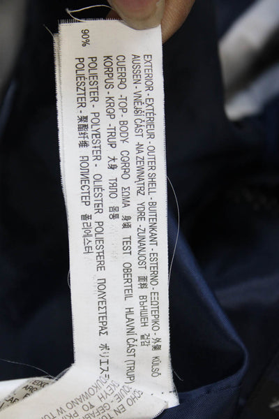 Zara Man Mens Suit Jacket Blue Polka Dot Polyester Size 36