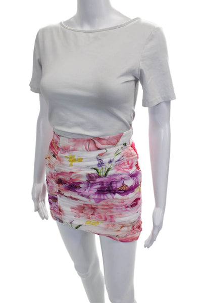 Rococo Sand Womens Multicolor Floral Viscose Mini Skirt Zip Size S