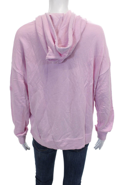 Sundry Womens Pink Rayon Pullover Hoodie Long Sleeve Size 1