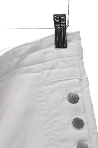 J Brand Womens Skinny White Cotton Mid Rise Jeans 29in Inseam Size 27
