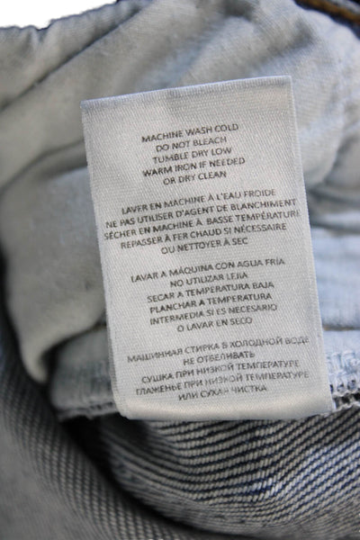 Re/Done Womens Ankle Jeans High Waist Blue Cotton Button Size 26