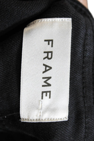 Frame Womens Black Cotton Flared Jeans Size 1