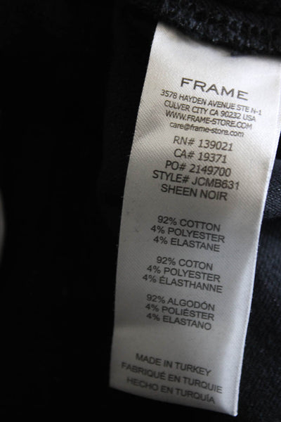 Frame Womens Black Cotton Flared Jeans Size 1