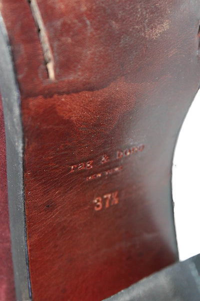 Rag & Bone Womens Suede Heeled Ankle Boots Red Size 7.5