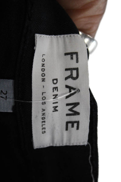 Frame Womens Skinny Jeans Black Low Rise Size 27
