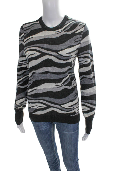 Equipment Femme Womens Pullover Multicolor Wool Animal Print Size XS