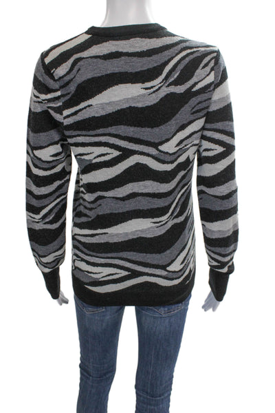 Equipment Femme Womens Pullover Multicolor Wool Animal Print Size XS