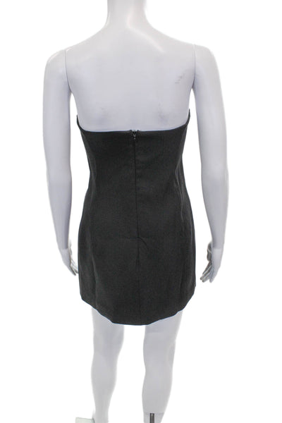 We Wore What Women Corset Top Bustier Strapless Black Polyester Size 2