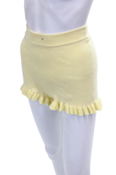 Majorelle Womens Crochet Tank Top Shorts Set Yellow Size Extra Small/Small