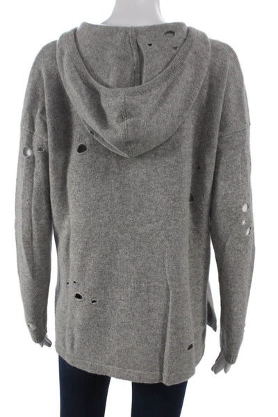 Autumn Cashmere Women Gray V Neck Long Sleeve Pullover Sweater Size S