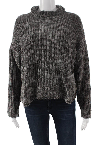 Bella Dahl Womens Gray Mock Neck Long Sleeve Pullover Sweater Size M