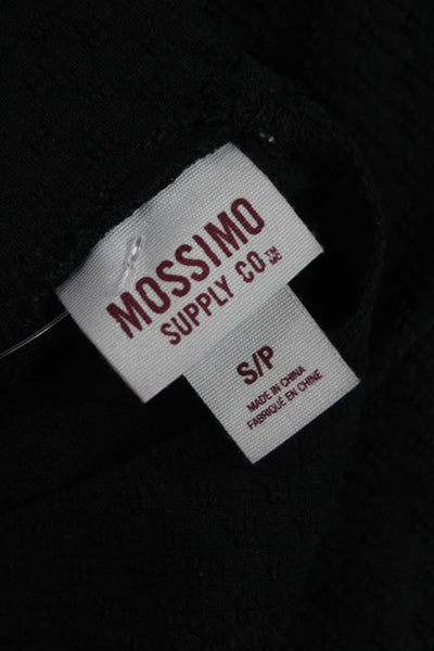 Mossimo Women Fit & Flare Black Geometric Sleeveless Short Dress Size S