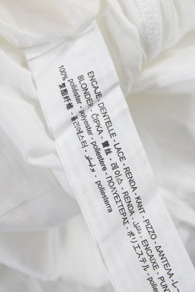 Zara Womens White Polyester Maxi Skirt Pull On Solid Spring Size M