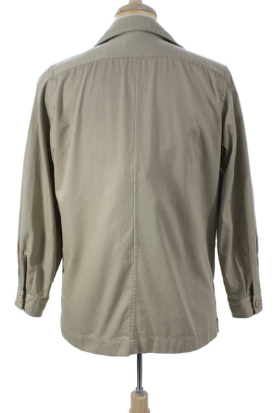 Giusto! Senza Regole Mens Military Jacket Beige Canvas Button Size L