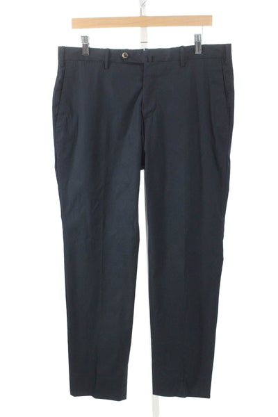 PT Torino Men Dress Pants Blue Cotton Button Size 50