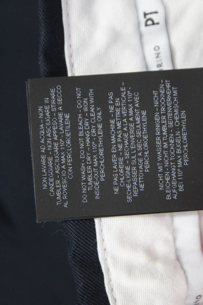 PT Torino Men Dress Pants Blue Cotton Button Size 50