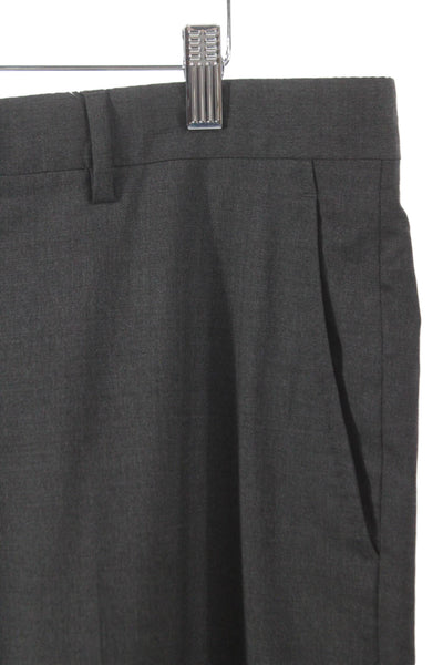 Davide Cenci Mens Dress Pants Gray Wool Zip Inseam 28 Size 36