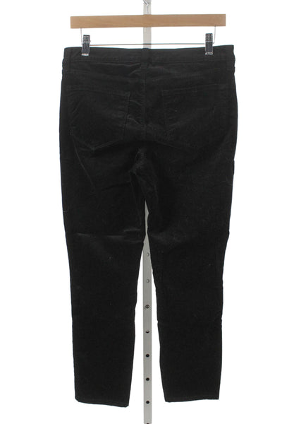 L Agence Women Skinny Black Cotton Pants Size 29