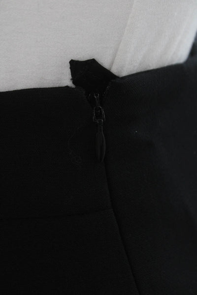 Akris Women Straight Pencil Wool Midi Skirt Black Zip Size 10