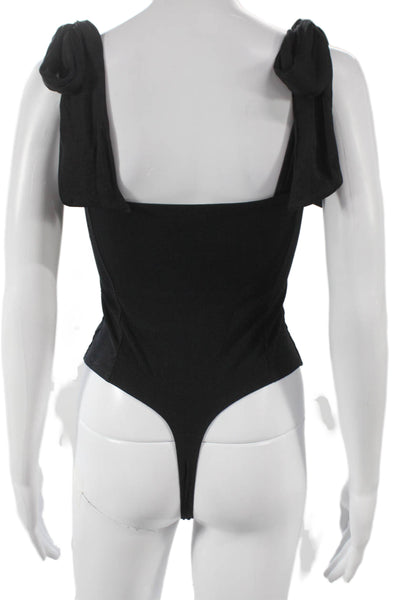 Intimately Free People Womens Black Sleeveless Square Neck Bodysuit Size S