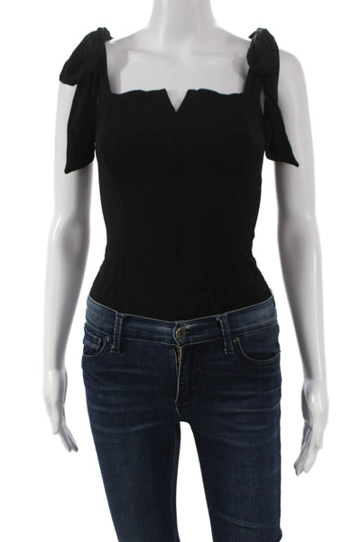 Intimately Free People Womens Black Sleeveless Square Neck Bodysuit Size S