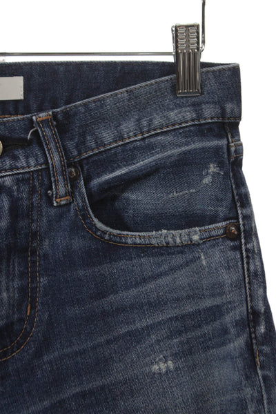 Moussy Women Blue Ankle Jeans Mid Rise Cotton Button Fly 25 Inseam Size 25