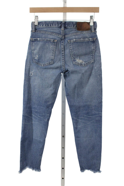 Moussy Womens Blue Ankle Mid Rise Jeans Size 24