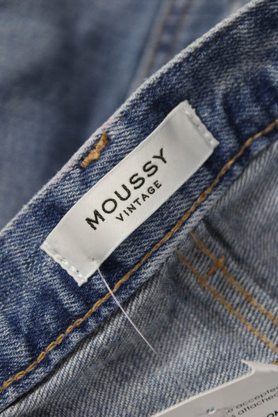 Moussy Womens Blue Ankle Mid Rise Jeans Size 24