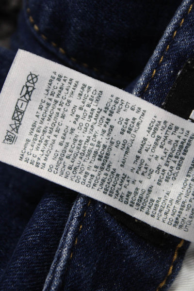 Dsquared2 Girls Button Fly Distressed Dark Wash Cropped Jeans Blue Size 16