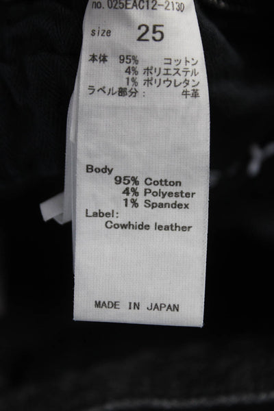 Moussy Women Ankle Black Jeans Cotton Mid Rise Size 25