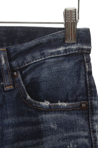 Moussy Womens Ankle Jeans Blue Cotton Mid Rise Button Size 24