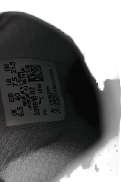 Puma Womens Lace Up Round Toe Logo Ankle Strap Sneakers White Size 6.5