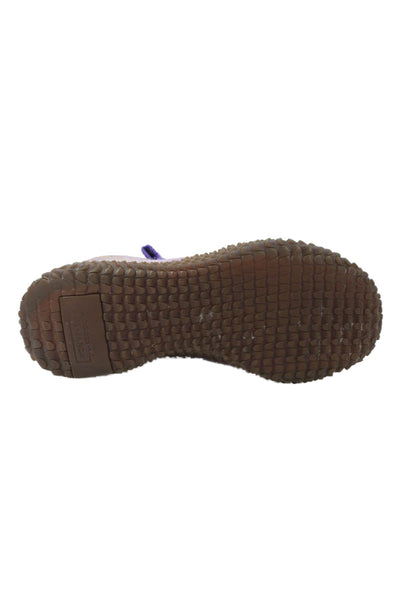 Adidas Mens Lace Up Knit Trim Suede Kamanda Sneakers Purple Size 7.5