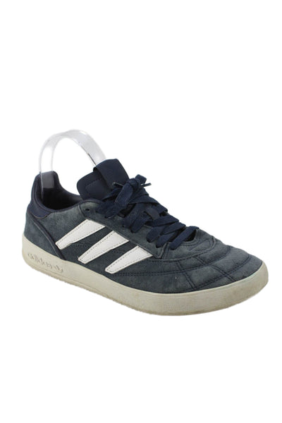 Adidas x Sobakov Mens Lace Up Suede Low Top Sneakers Navy Size 7.5