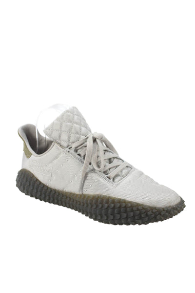 Adidas Mens Lace Up Knit Low Top Kamanda Sneakers Gray Size 7