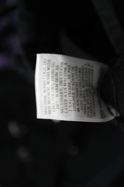 A.L.C. Womens Skinny Jeans Black Cotton Blend Lace Up Size 0
