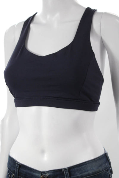 Lululemon Womens Crisscross Strappy Back Sports Bra Dark Blue Size 8