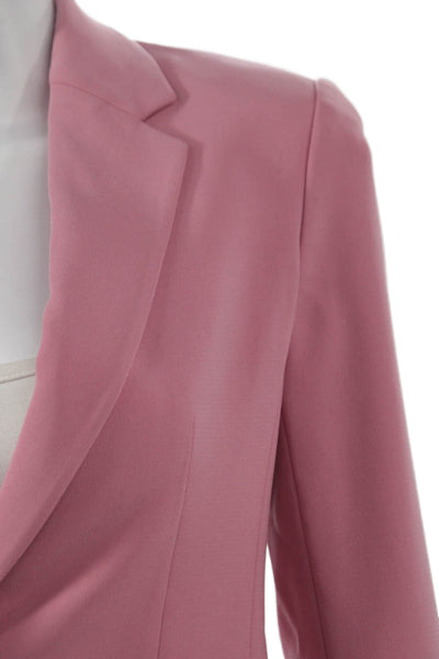 Theory Womens Pink Basic Jacket Button Closure Long Sleeve Size 0