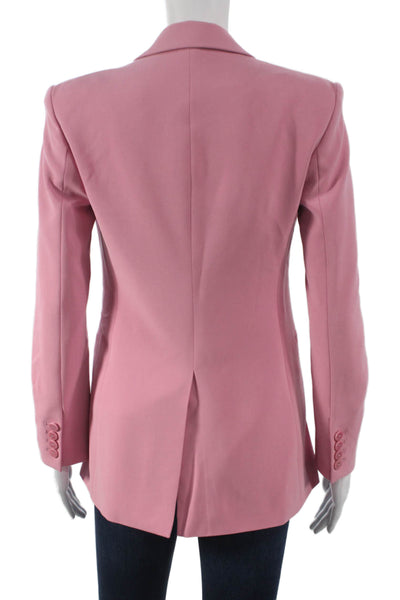 Theory Womens Pink Basic Jacket Button Closure Long Sleeve Size 0