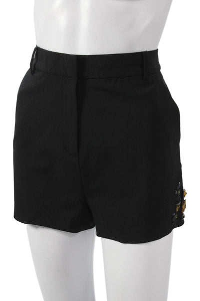 Elizabeth and James Womens Hot Pants Black Wool Zip Size 2