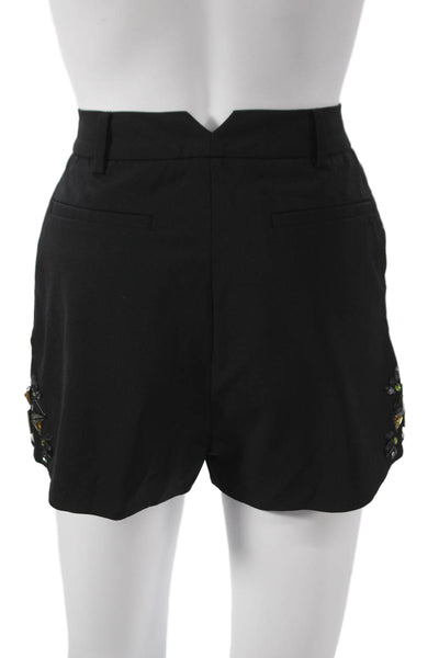 Elizabeth and James Womens Hot Pants Black Wool Zip Size 2