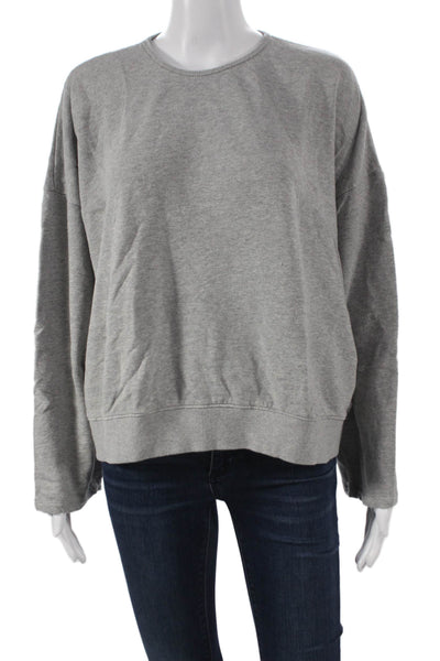 Frankie Shop Womens Pullover Sweatshirt Gray Crew Neck Long Sleeve Size M