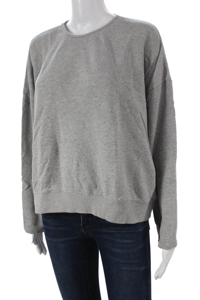 Frankie Shop Womens Pullover Sweatshirt Gray Crew Neck Long Sleeve Size M