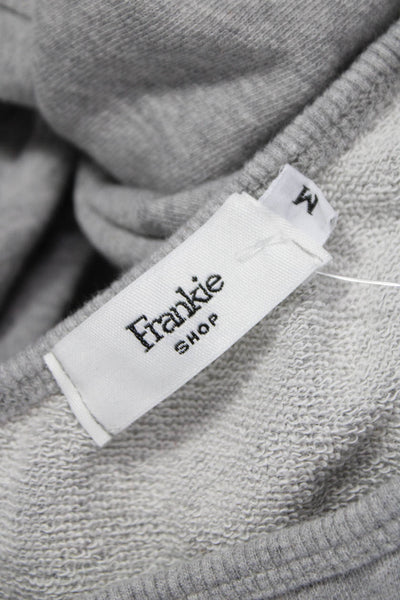 Frankie Shop Womens Pullover Sweatshirt Gray Crew Neck Long Sleeve Size M