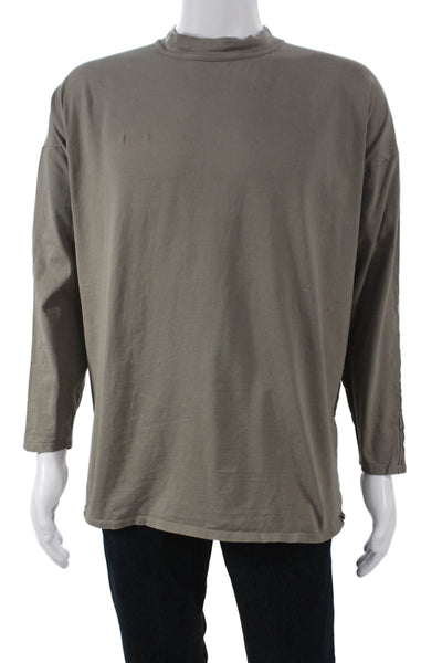 We The Free Women Tunic Gray Long Sleeve Mock Neck 100% Cotton Size S