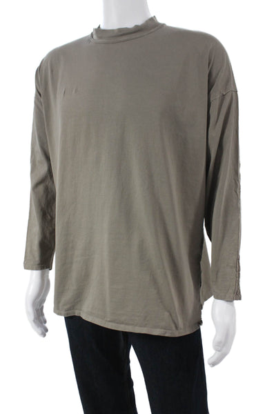 We The Free Women Tunic Gray Long Sleeve Mock Neck 100% Cotton Size S