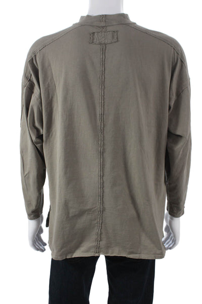 We The Free Women Tunic Gray Long Sleeve Mock Neck 100% Cotton Size S