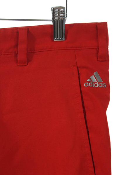 Adidas Mens Red Athletic Polyester Shorts Size 32