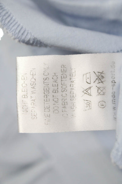 MDC Womens Capri Leggings Blue Polyester Zip Inseam 23in Size 32