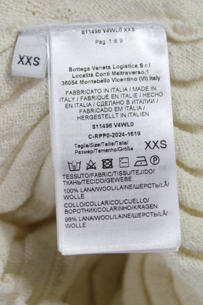 Bottega Veneta Womens Ivory Wool Geometric Midi Skirt Set Size 2XS